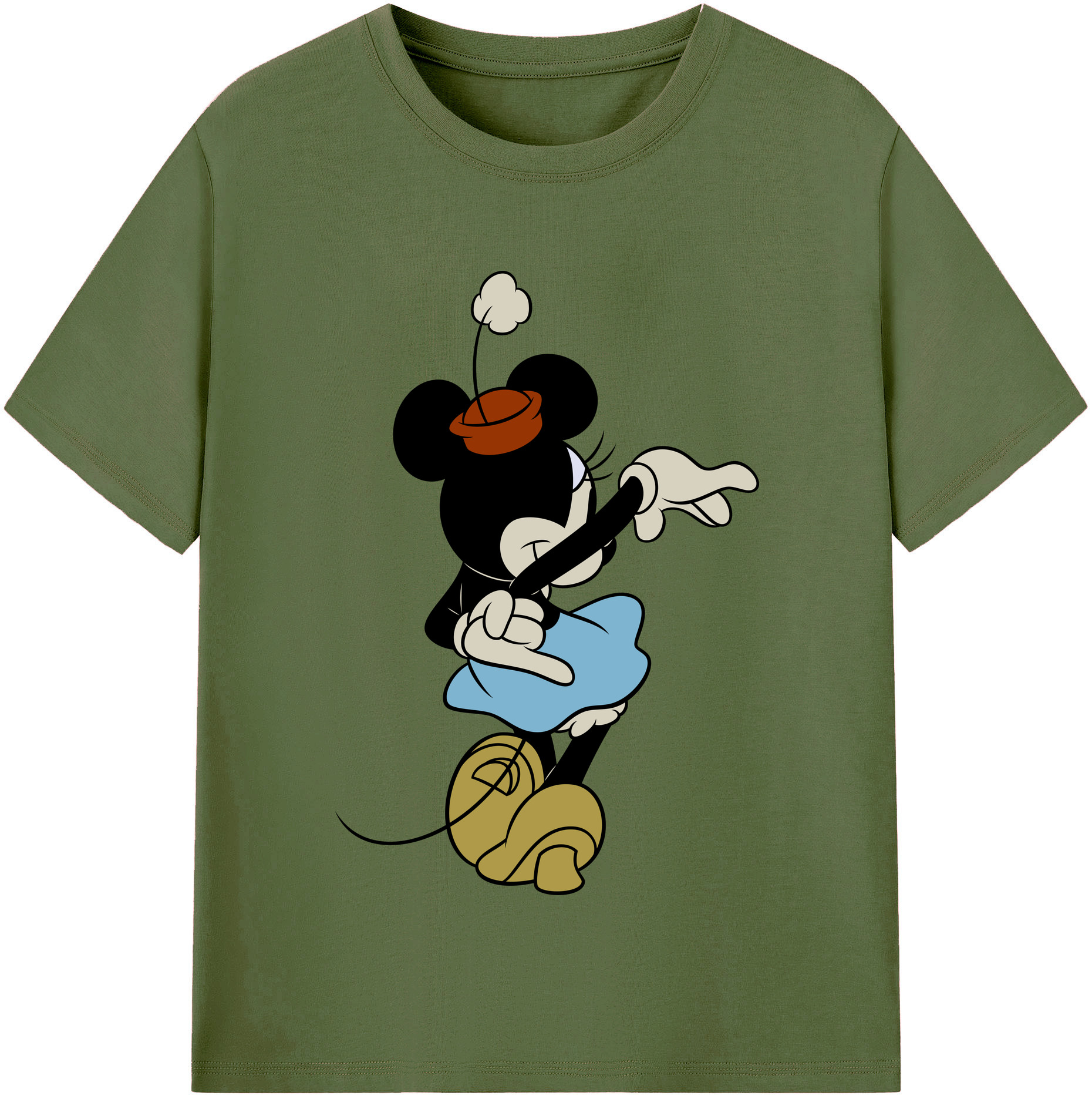 （画像用） ミッキーマウス Mickey Mouse 綿100％半袖Tシャツ（フロントプリント）